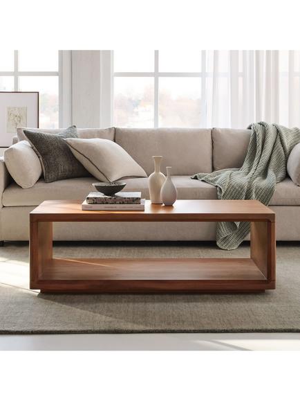 West Elm Calla Coffee Table, Cool Walnut - view 2, Natural
