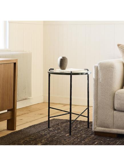 West Elm Ellery Side Table, Dark Bronze - view 2, Dark Bronze