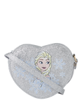 NAME IT Kids' Glitter Heart Shaped Frozen Elsa Bag, Silver