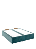John Lewis Non-Sprung Classic Maxi Upholstered Ottoman Storage Divan Base, Double, Deep Velvet Teal