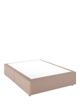 John Lewis Non-Sprung Upholstered Divan Base, Double, Cotton Effect Pink
