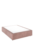 John Lewis Non-Sprung Upholstered Divan Base, Double, Deep Velvet Heather