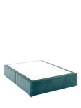 John Lewis Non-Sprung Upholstered Divan Base, Double, Deep Velvet Teal