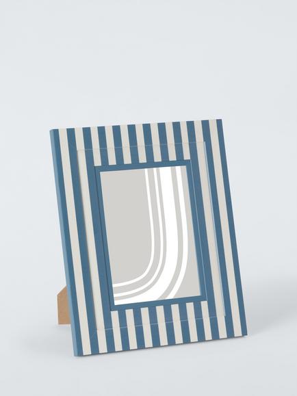 John Lewis Stepped Photo Frame, 5 x 7" (13 x 18cm), Blue Stripe