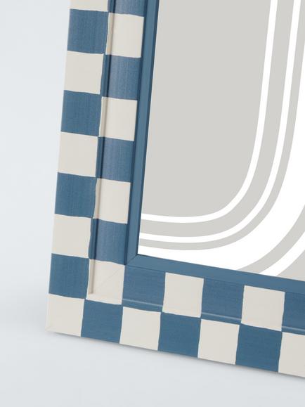 John Lewis Stepped Photo Frame, 5 x 7" (13 x 18cm) - view 2, Blue Check