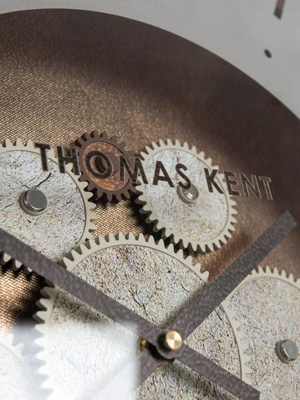 Thomas Kent Clocksmith Cog Analogue Wall Clock, 53cm, Bronze - view 2, Bronze
