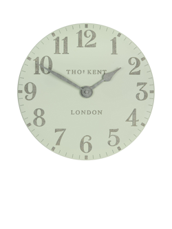 Thomas Kent Clocksmith Arabic Numeral Wall Clock, 30cm, Pearl Green, Pearl Green
