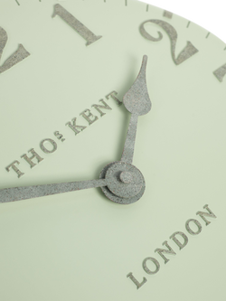 Thomas Kent Clocksmith Arabic Numeral Wall Clock, 30cm, Pearl Green - view 2, Pearl Green