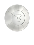 Thomas Kent Hamilton Mirrored Wall Clock, Silver Mirror