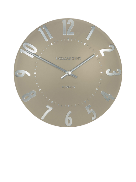 Thomas Kent Mulberry Arabic Numeral Wall Clock, 30cm, Mocha