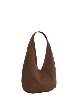 JW PEI Dara Faux Suede Hobo Bag, Mocha Brown - view 2, Mocha Brown