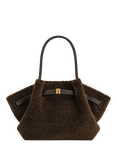 JW PEI Hana Medium Faux Fur Tote Bag, Mocha Brown