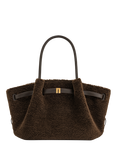JW PEI Hana Medium Faux Fur Tote Bag, Mocha Brown