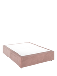 John Lewis Non-Sprung Upholstered 2 Drawer Divan Base, Double, Deep Velvet Heather
