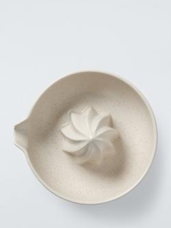 John Lewis X Deliciously Ella Stoneware Citrus Juicer, White - view 2, Stone
