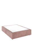 John Lewis Non-Sprung Upholstered 4 Drawer Divan Base, Double, Deep Velvet Heather