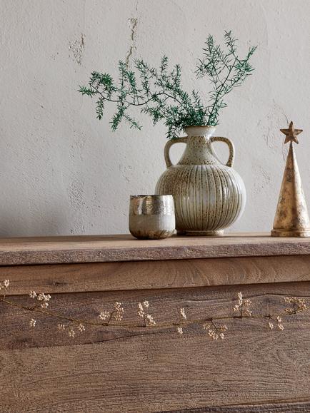 nkuku Tanu Garland, Brass/Natural, L128cm - view 2, Brass/Natural