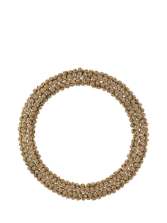 nkuku Madhi Wire Wreath, Brass, Large