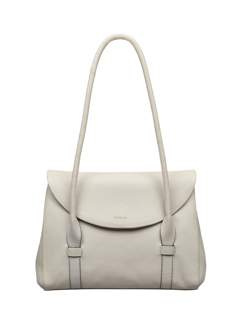Radley Briar Hill Leather Medium Flap Over Shoulder Bag, Chalk