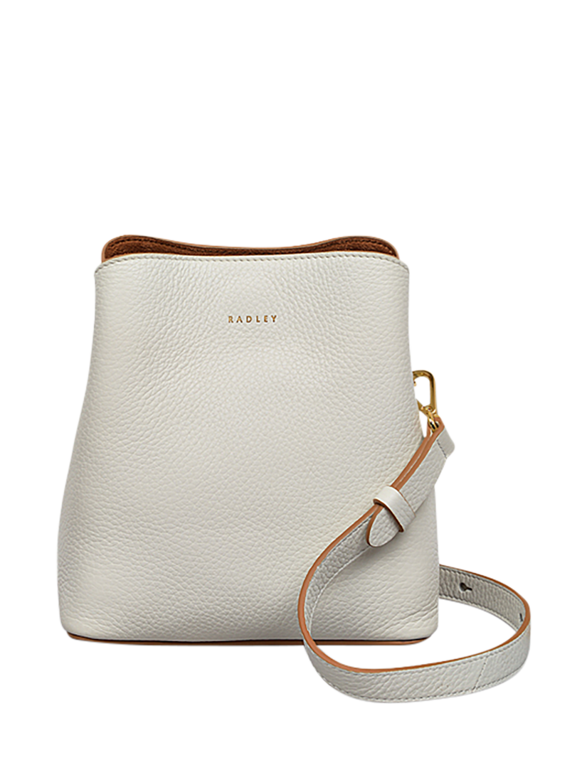 Product image 1 of 6, which shows Radley Dukes Place Leather Small Compartment Crossbody Bag, Chalk