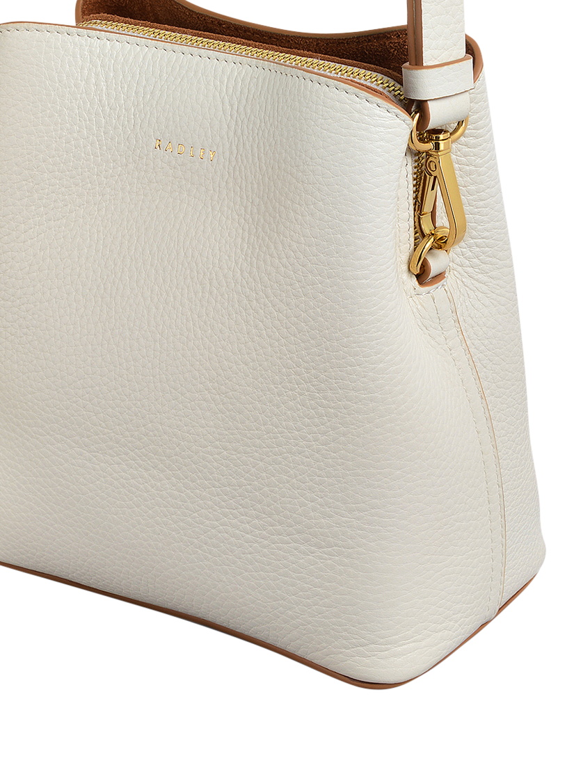 Product image 4 of 6, which shows Radley Dukes Place Leather Small Compartment Crossbody Bag, Chalk