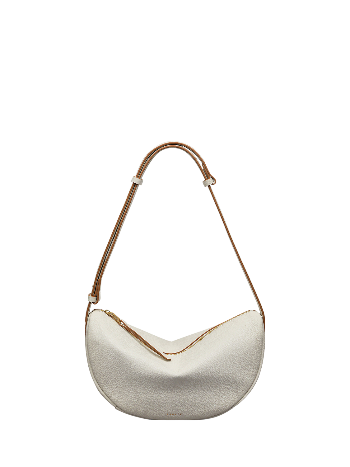 Product image 1 of 4, which shows Radley Dukes Place Leather Sling Cross Body Bag, Chalk