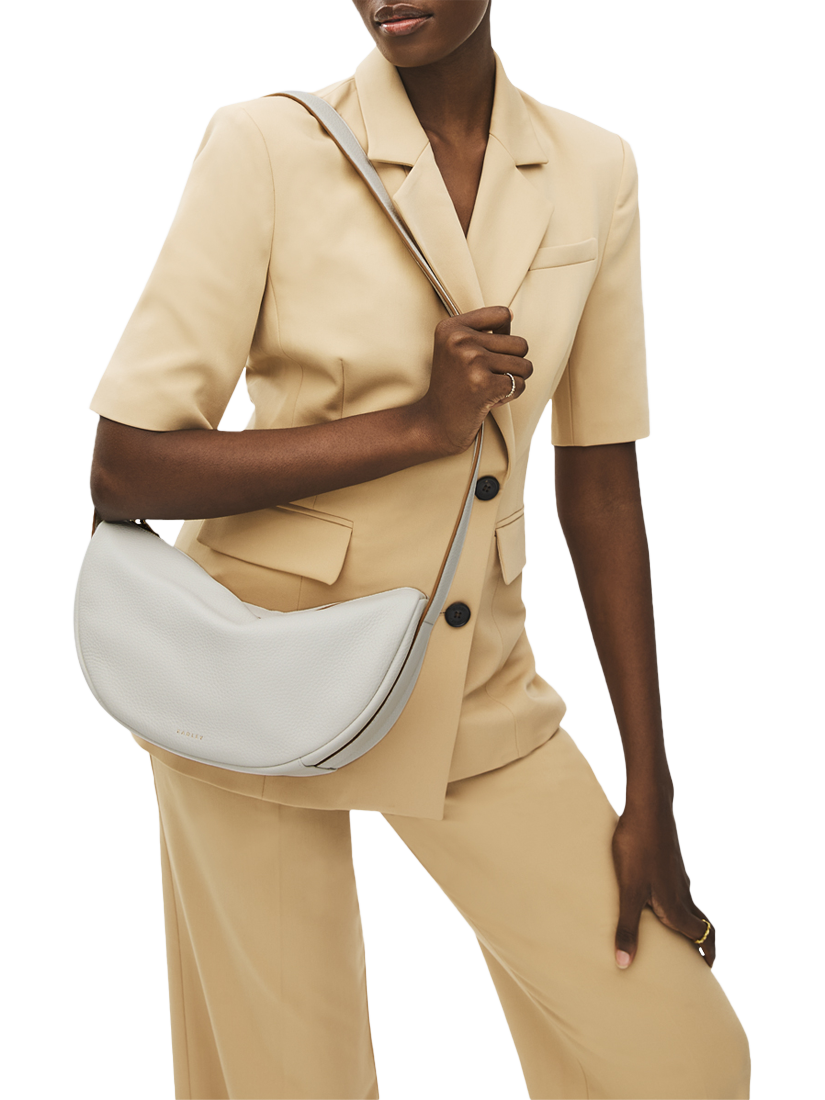 Product image 4 of 4, which shows Radley Dukes Place Leather Sling Cross Body Bag, Chalk
