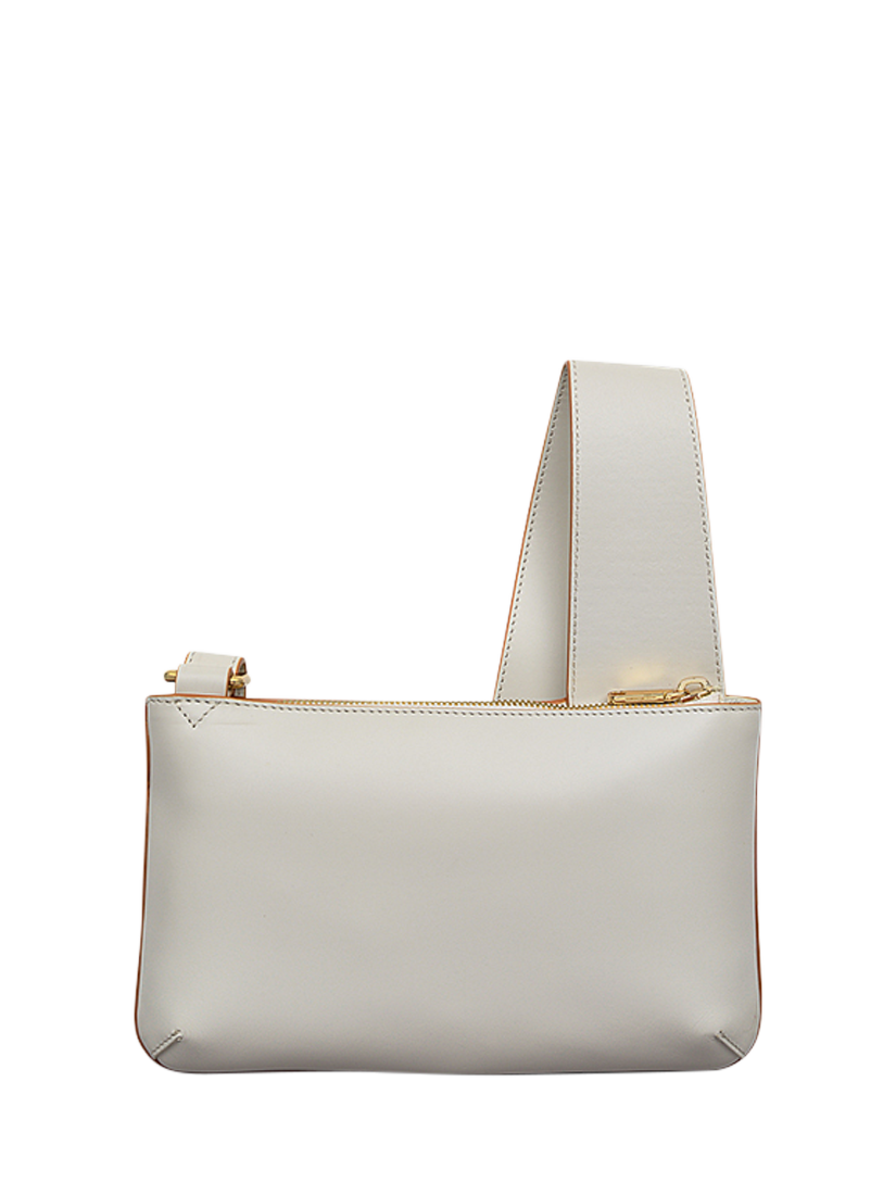 Product image 2 of 5, which shows Radley Pockets Leather Mini Zip Top Cross Body Bag, Chalk