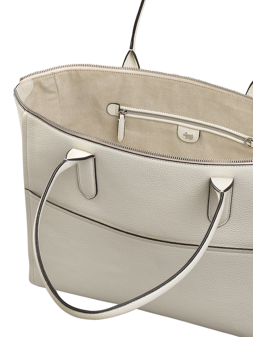 Product image 3 of 6, which shows Radley Oak Street Leather Tote Bag, Chalk