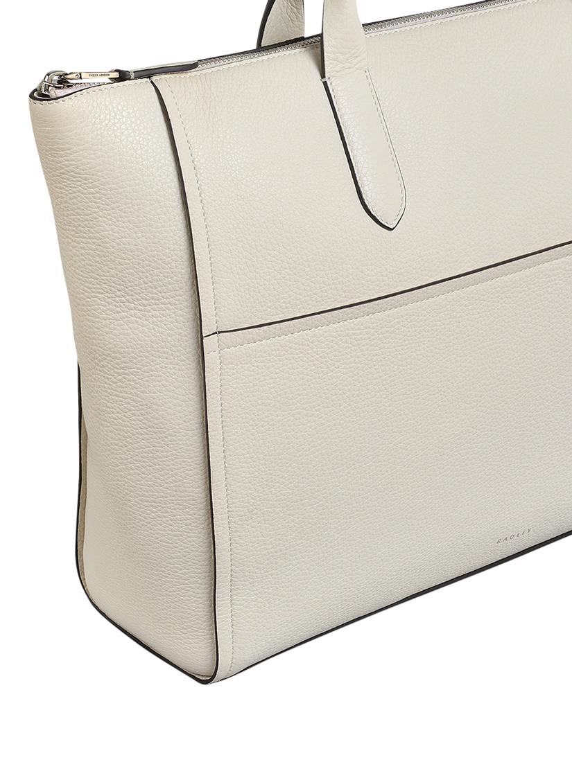 Product image 4 of 6, which shows Radley Oak Street Leather Tote Bag, Chalk