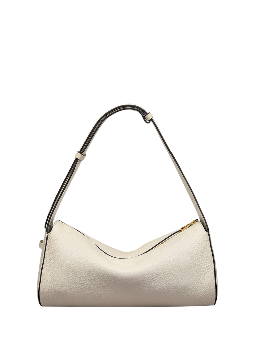 Product image 2 of 6, which shows Radley Abbey Mews Leather Small Zip Top Shoulder Bag, Chalk