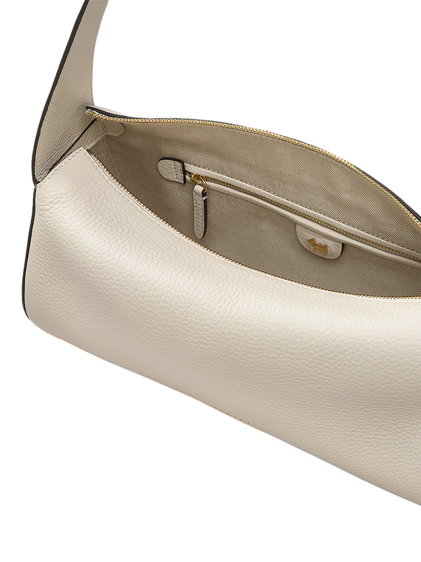 Product image 3 of 6, which shows Radley Abbey Mews Leather Small Zip Top Shoulder Bag, Chalk