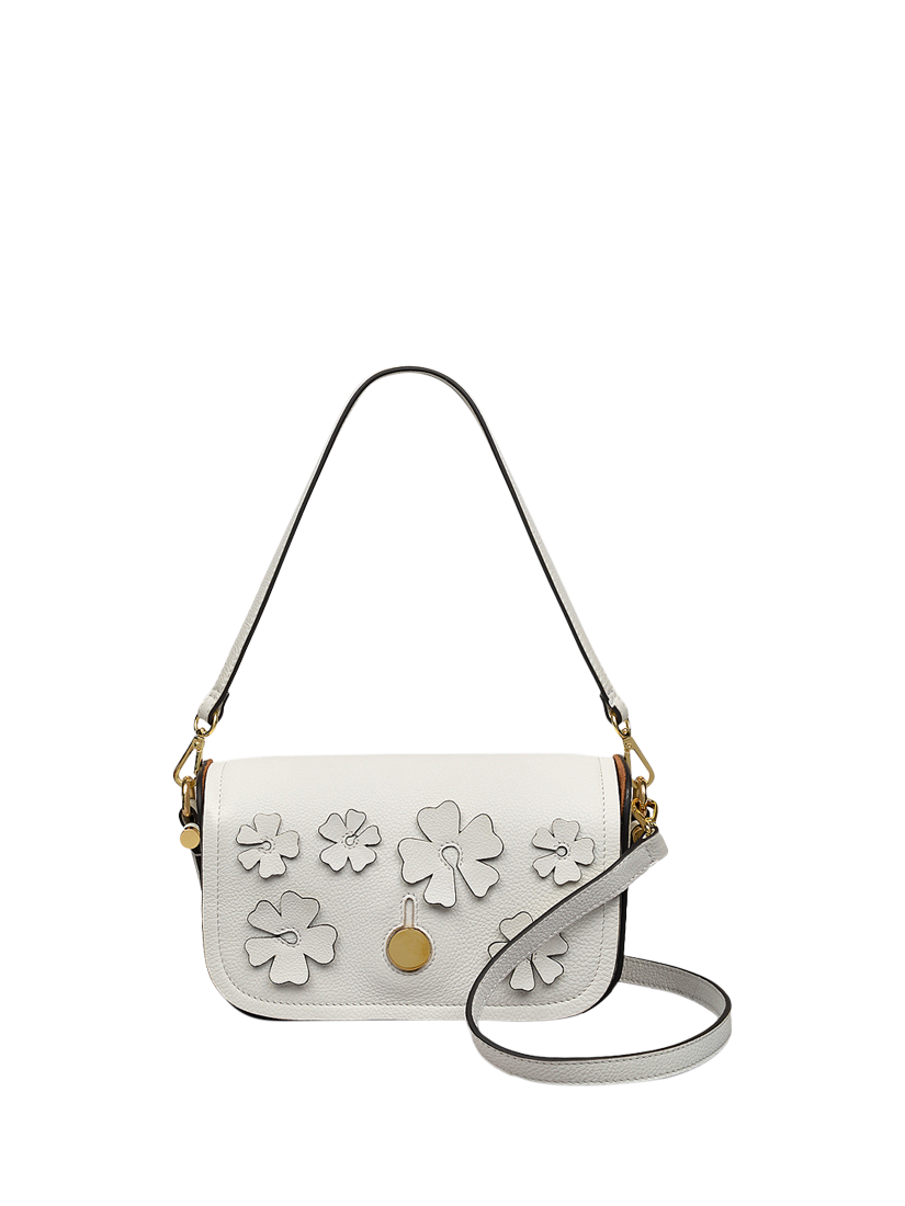 Product image 1 of 6, which shows Radley Bathurst Mews Leather Crossbody Bag, Chalk