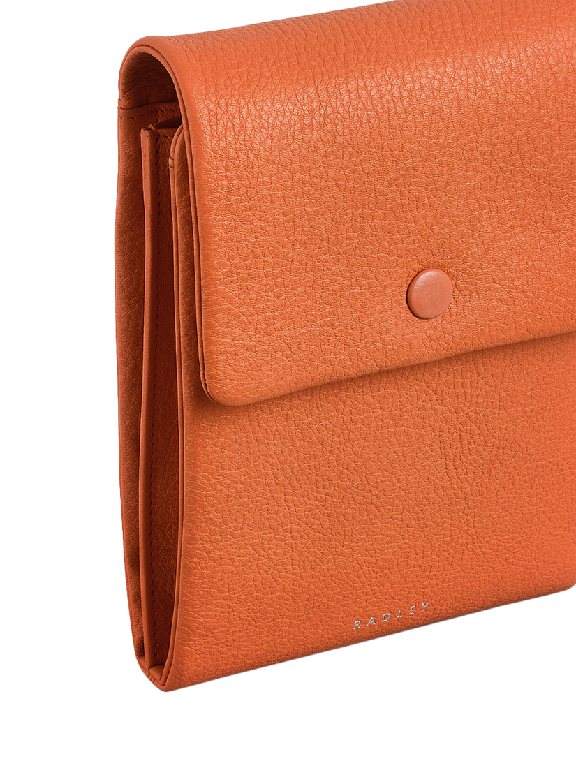 Product image 4 of 4, which shows Radley Mallow Street Leather Phone Cross Body Bag, Orange Peel