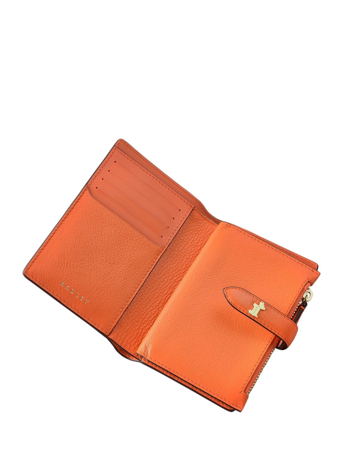 Product image 3 of 3, which shows Radley Willis Street Leather Medium Bifold Purse, Orange Peel