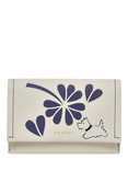 Radley Medium Floral Flap Over Leather Purse, Chalk