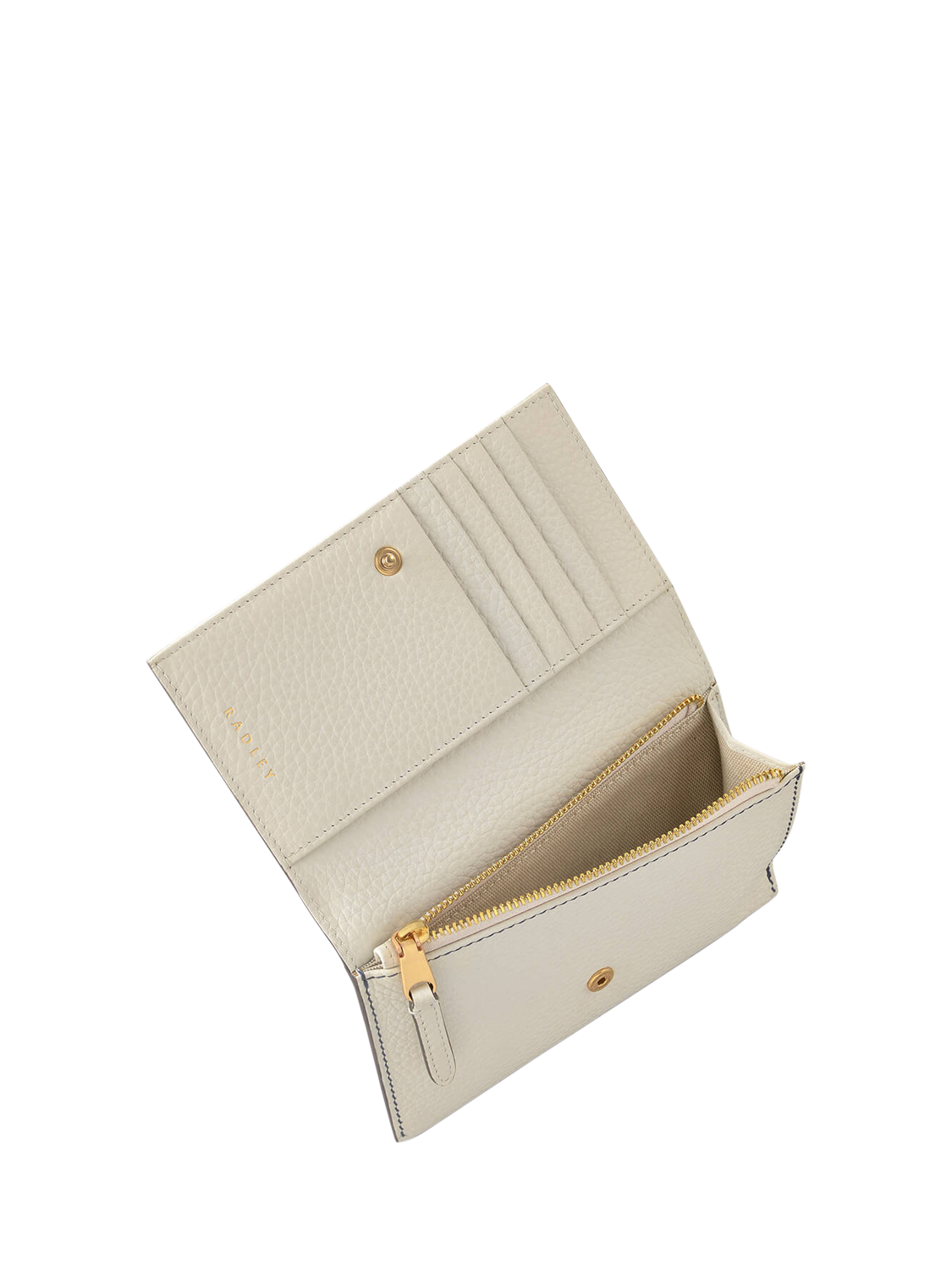 Product image 4 of 4, which shows Radley Medium Floral Flap Over Leather Purse, Chalk