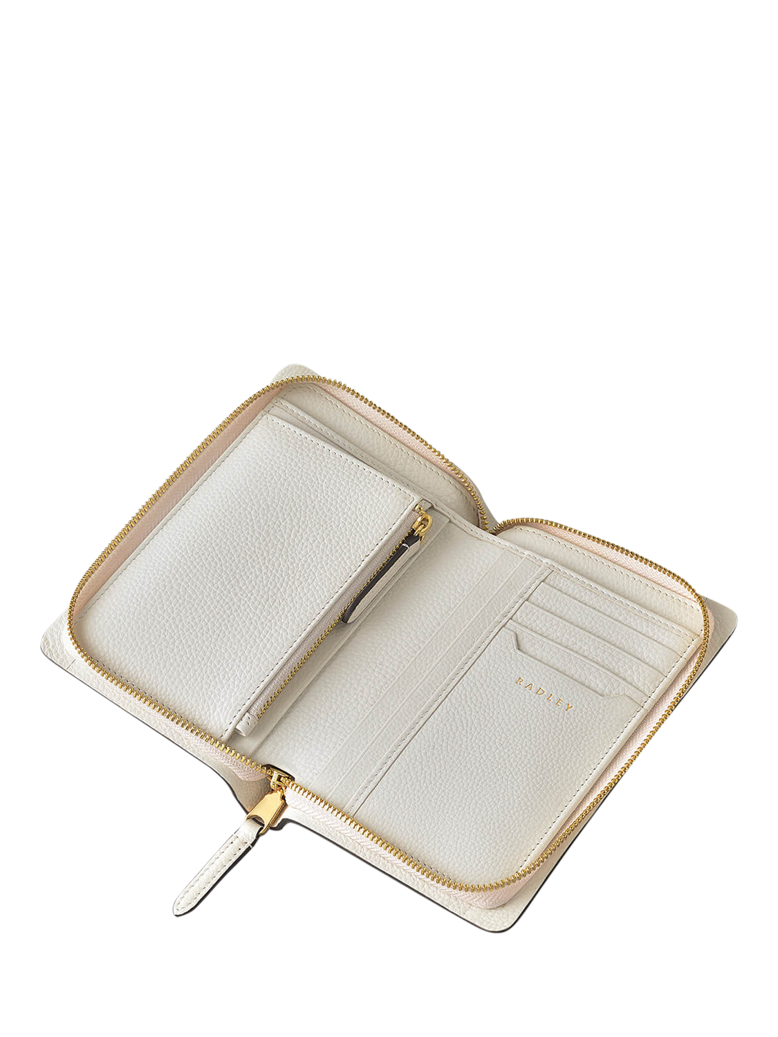 Product image 3 of 3, which shows Radley Chancery Leather Floral Applique Purse, Chalk