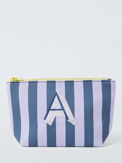 John Lewis Stripe Alphabet Makeup Bag, A