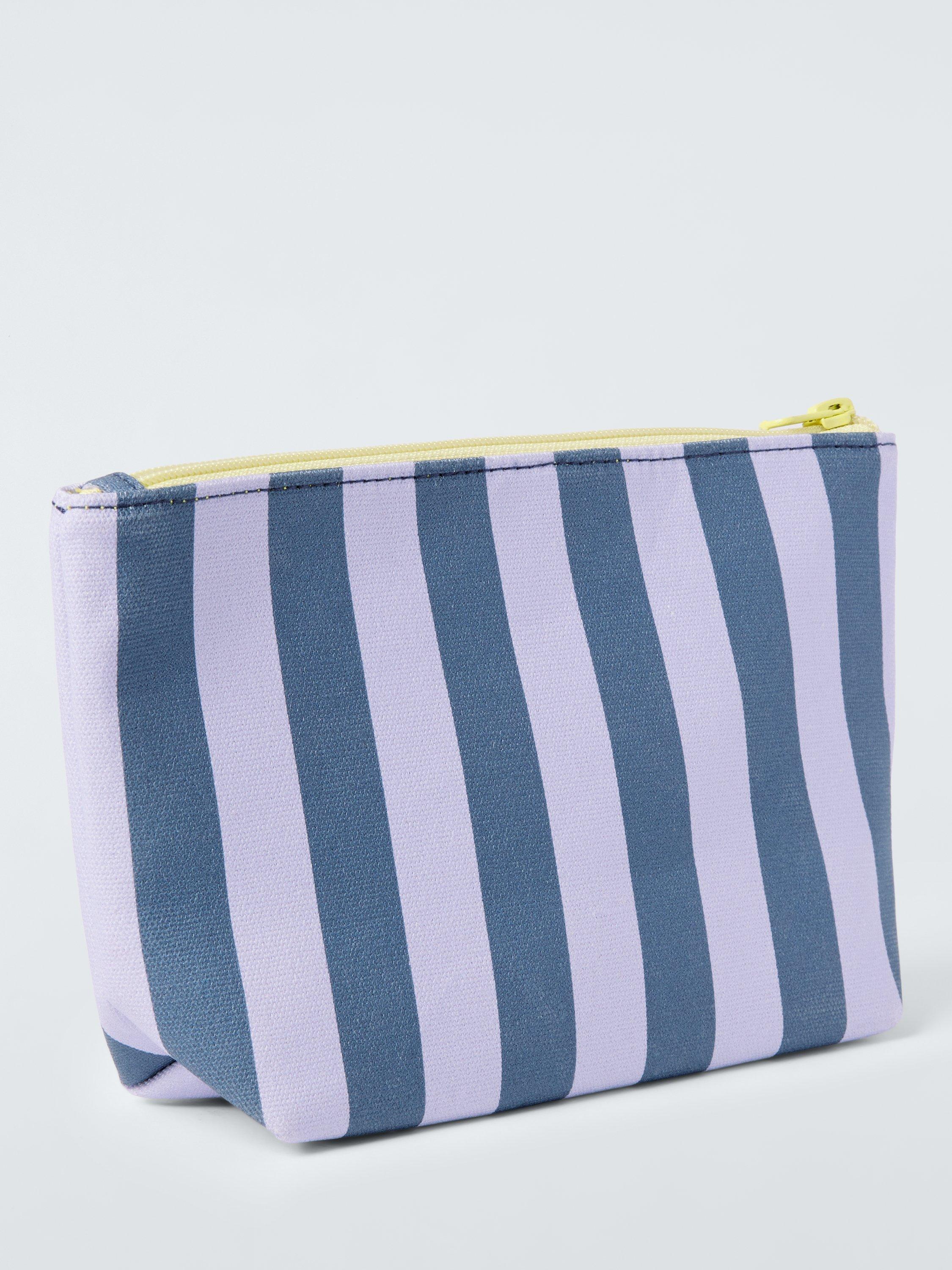 Product image 2 of 4, which shows John Lewis Stripe Alphabet Makeup Bag, A