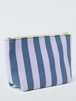 John Lewis Stripe Alphabet Makeup Bag - view 2, A