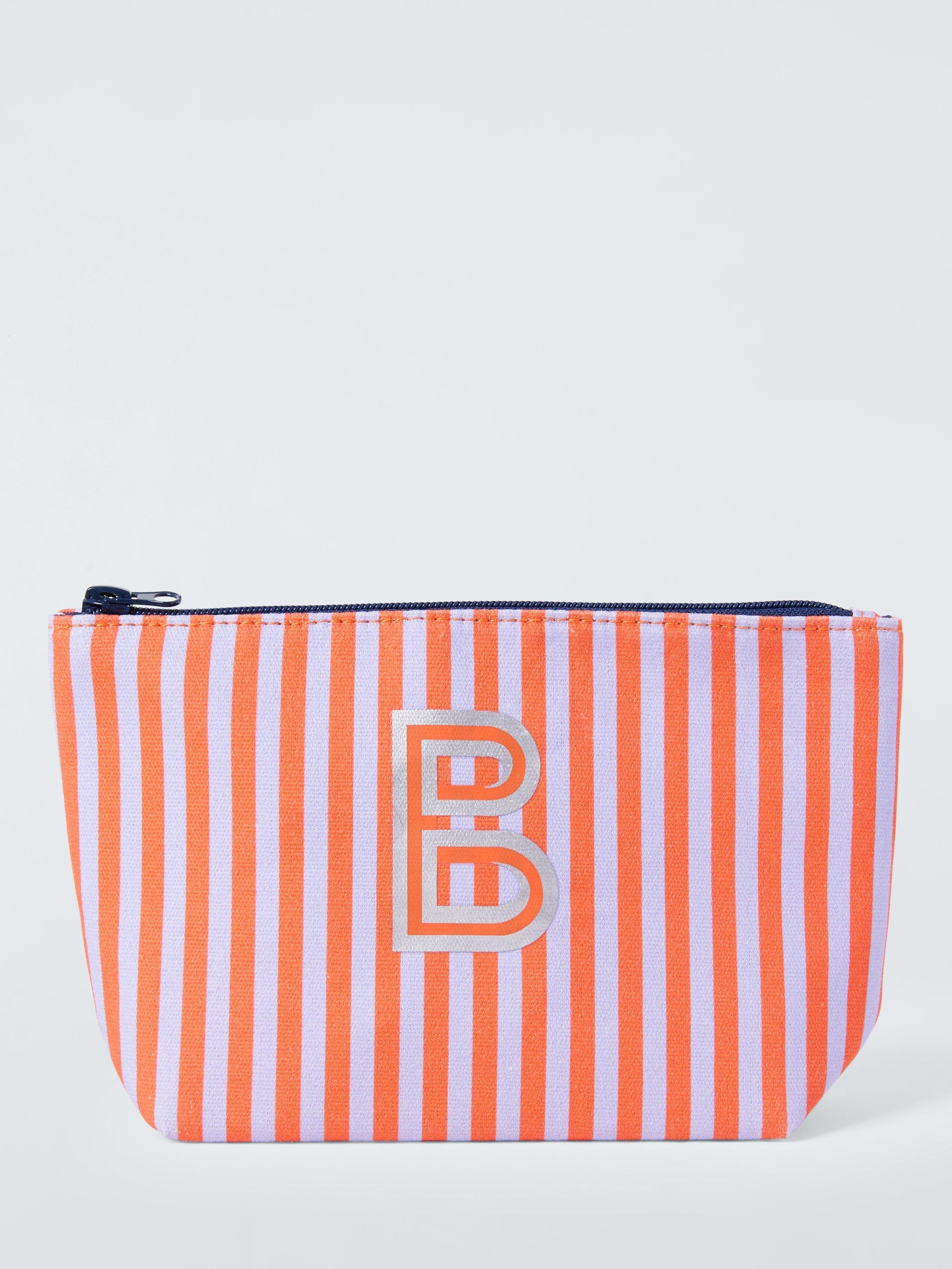 Product image 1 of 4, which shows John Lewis Stripe Alphabet Makeup Bag, B
