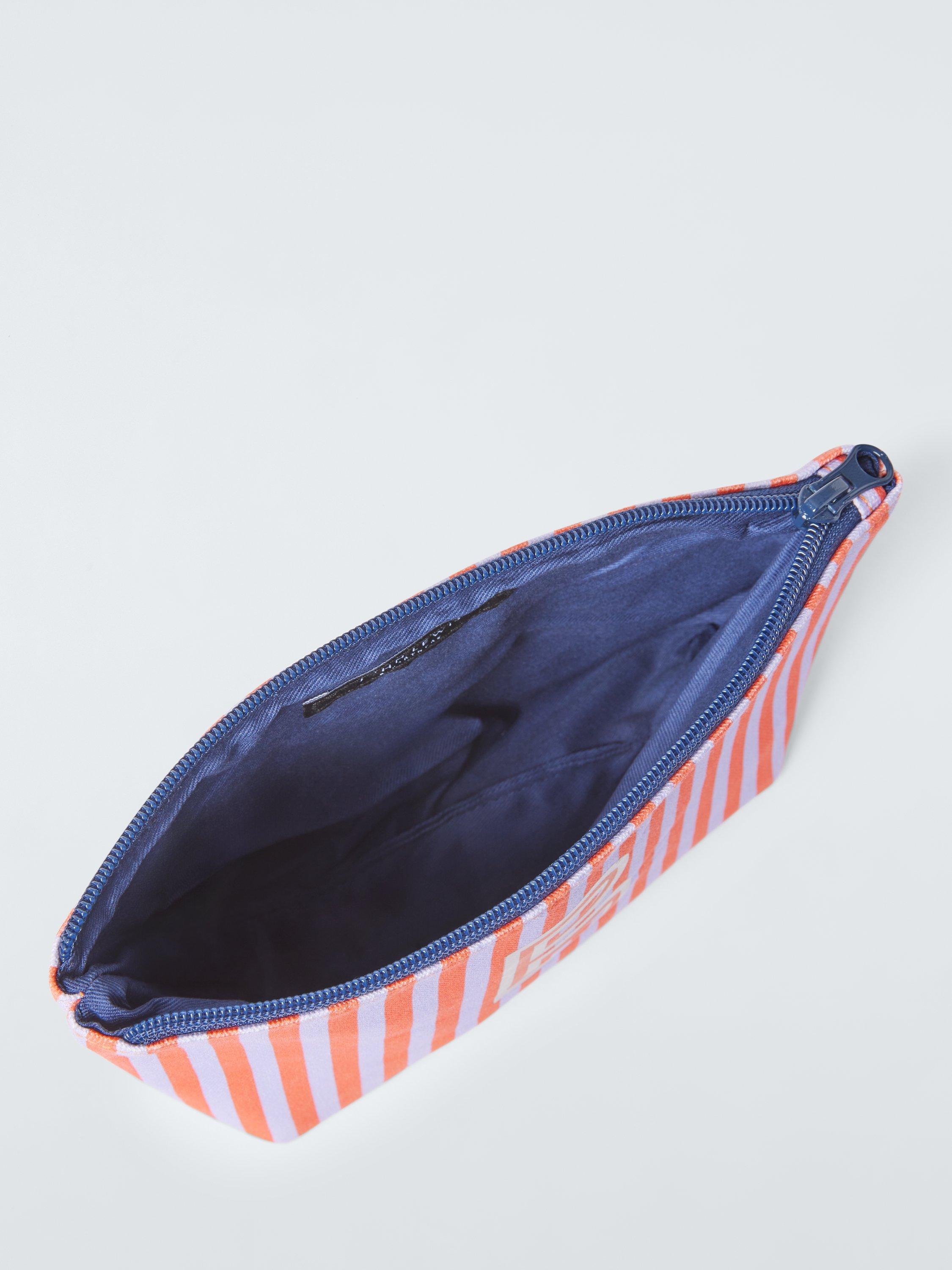 Product image 3 of 4, which shows John Lewis Stripe Alphabet Makeup Bag, B