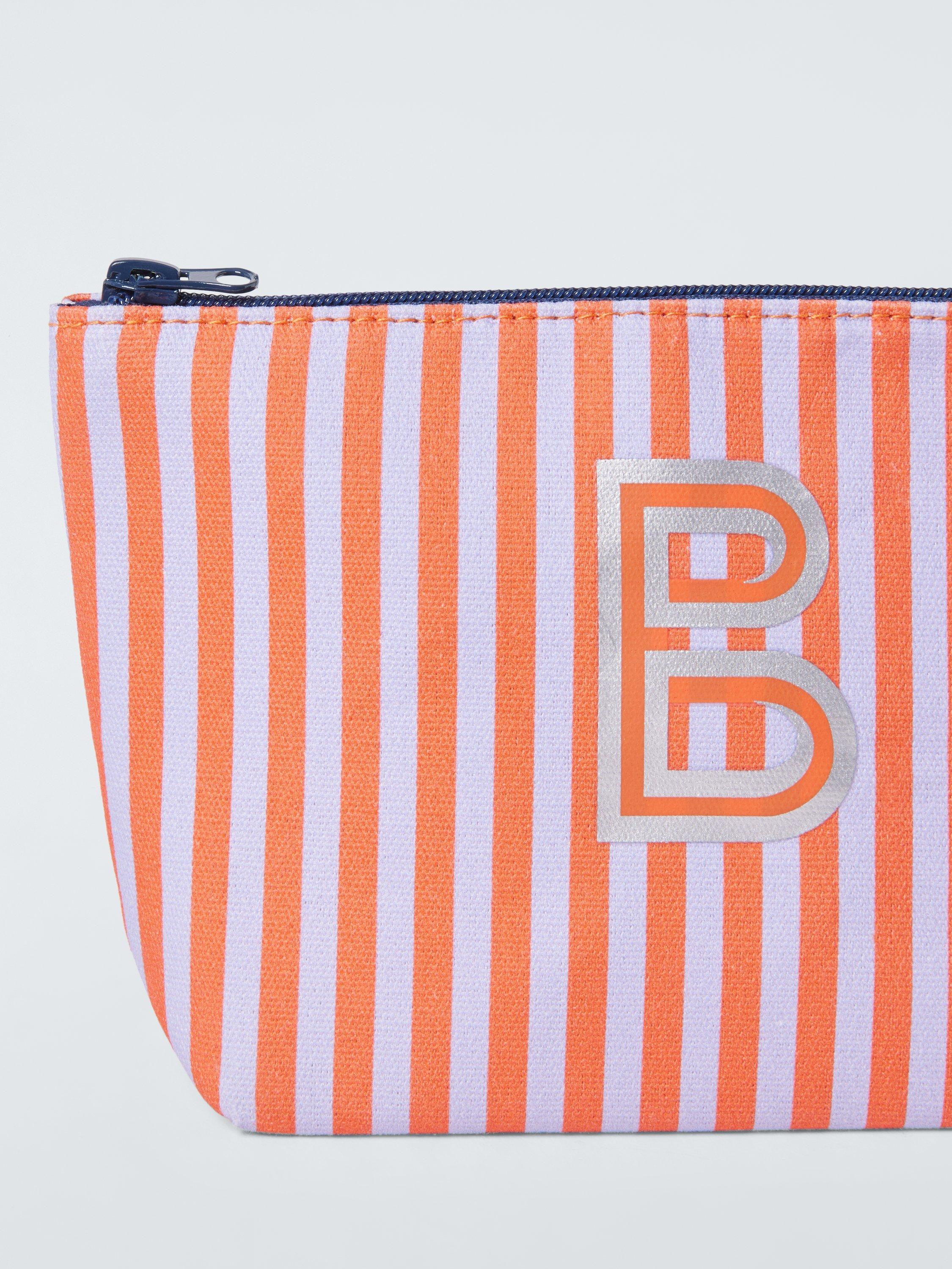 Product image 4 of 4, which shows John Lewis Stripe Alphabet Makeup Bag, B