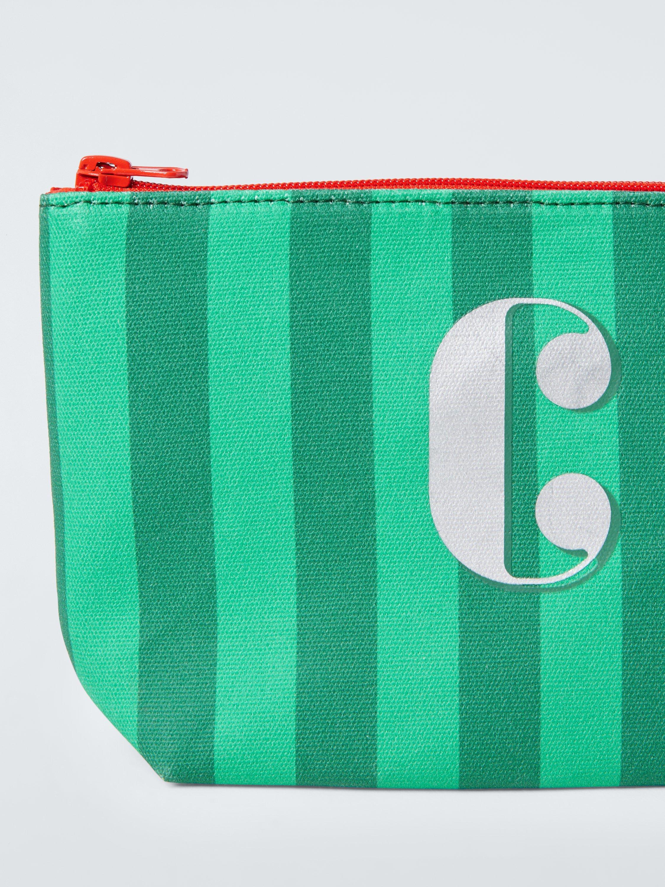Product image 4 of 4, which shows John Lewis Stripe Alphabet Makeup Bag, C
