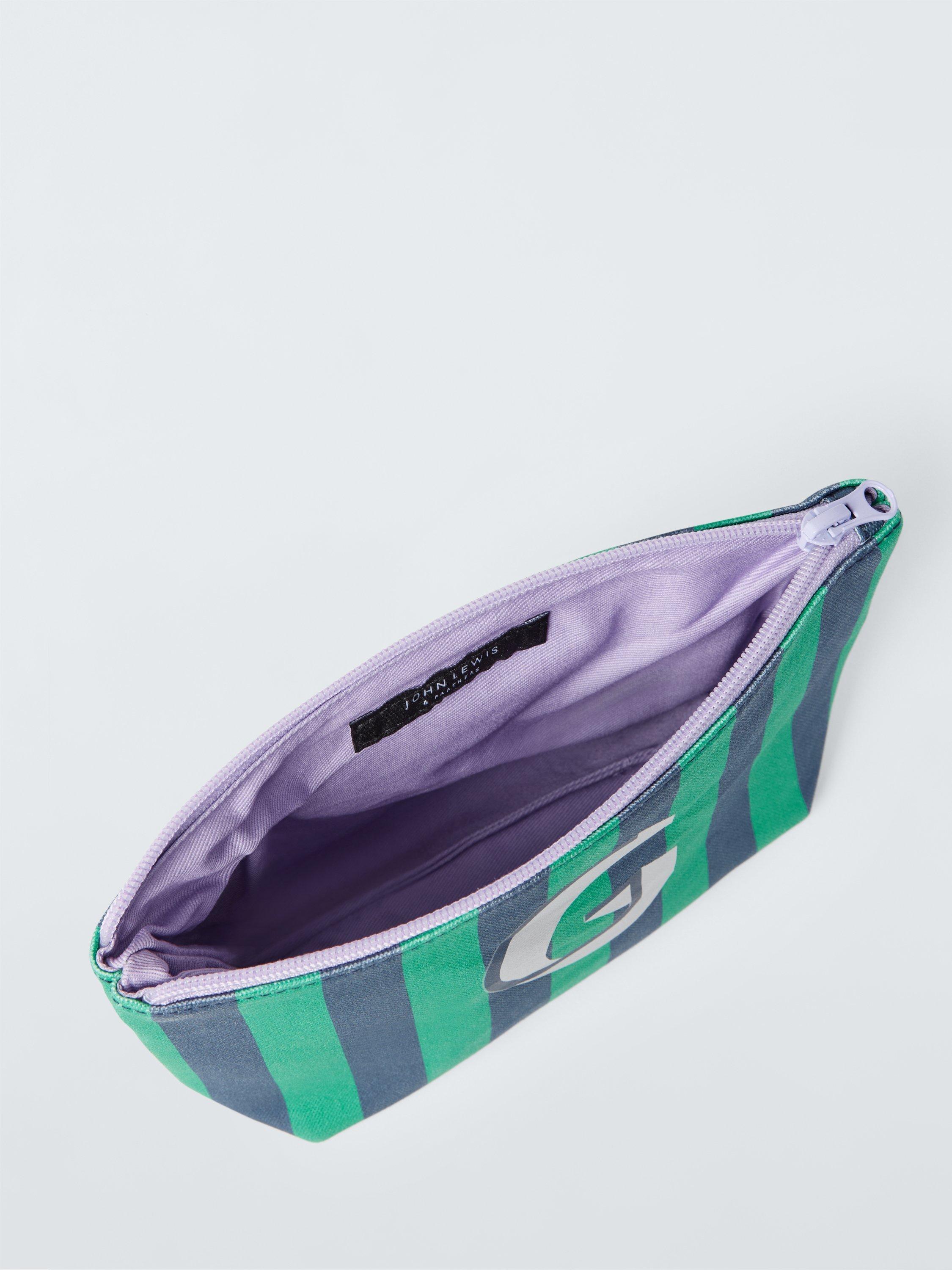 Product image 3 of 4, which shows John Lewis Stripe Alphabet Makeup Bag, G