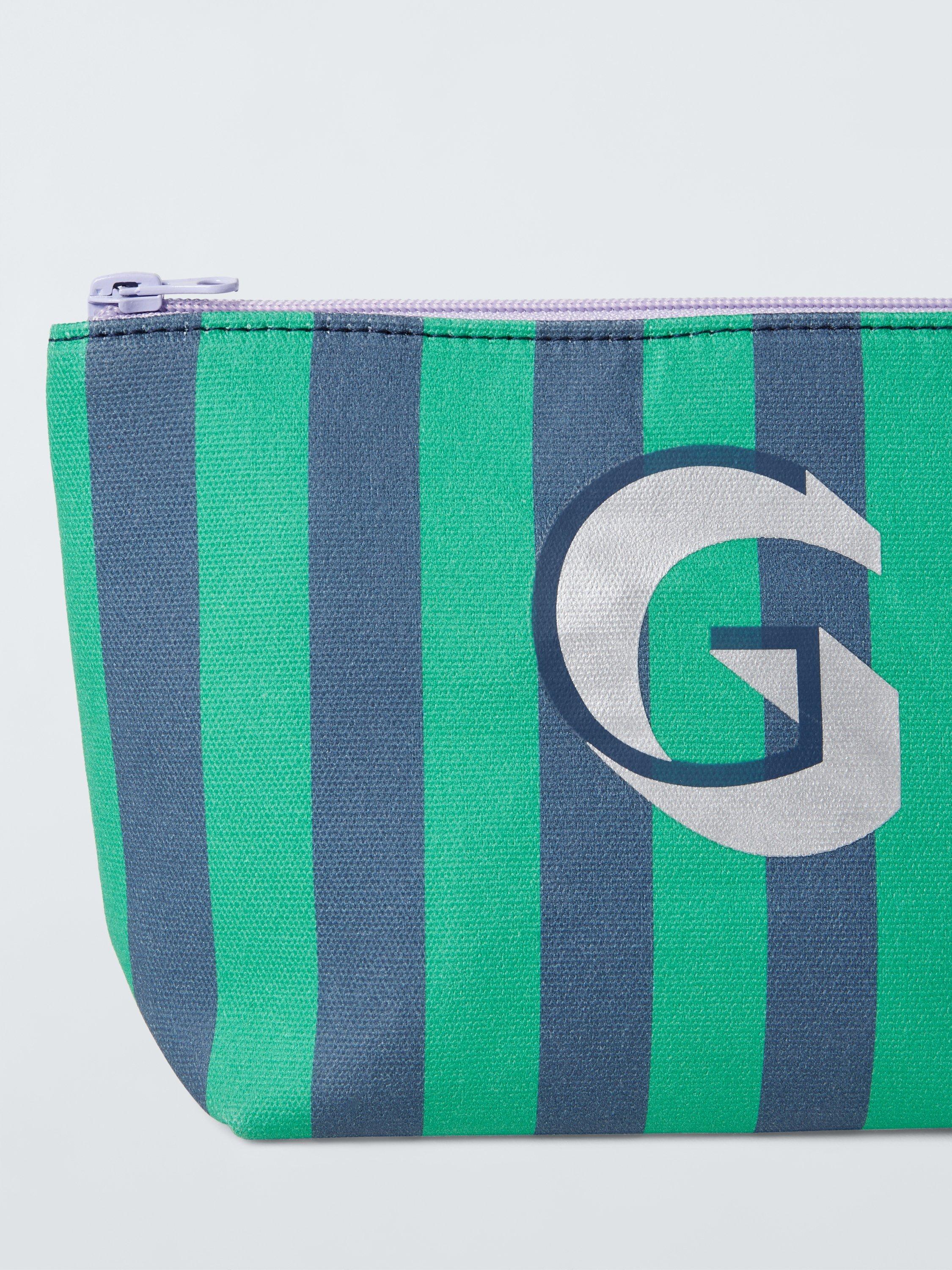 Product image 4 of 4, which shows John Lewis Stripe Alphabet Makeup Bag, G