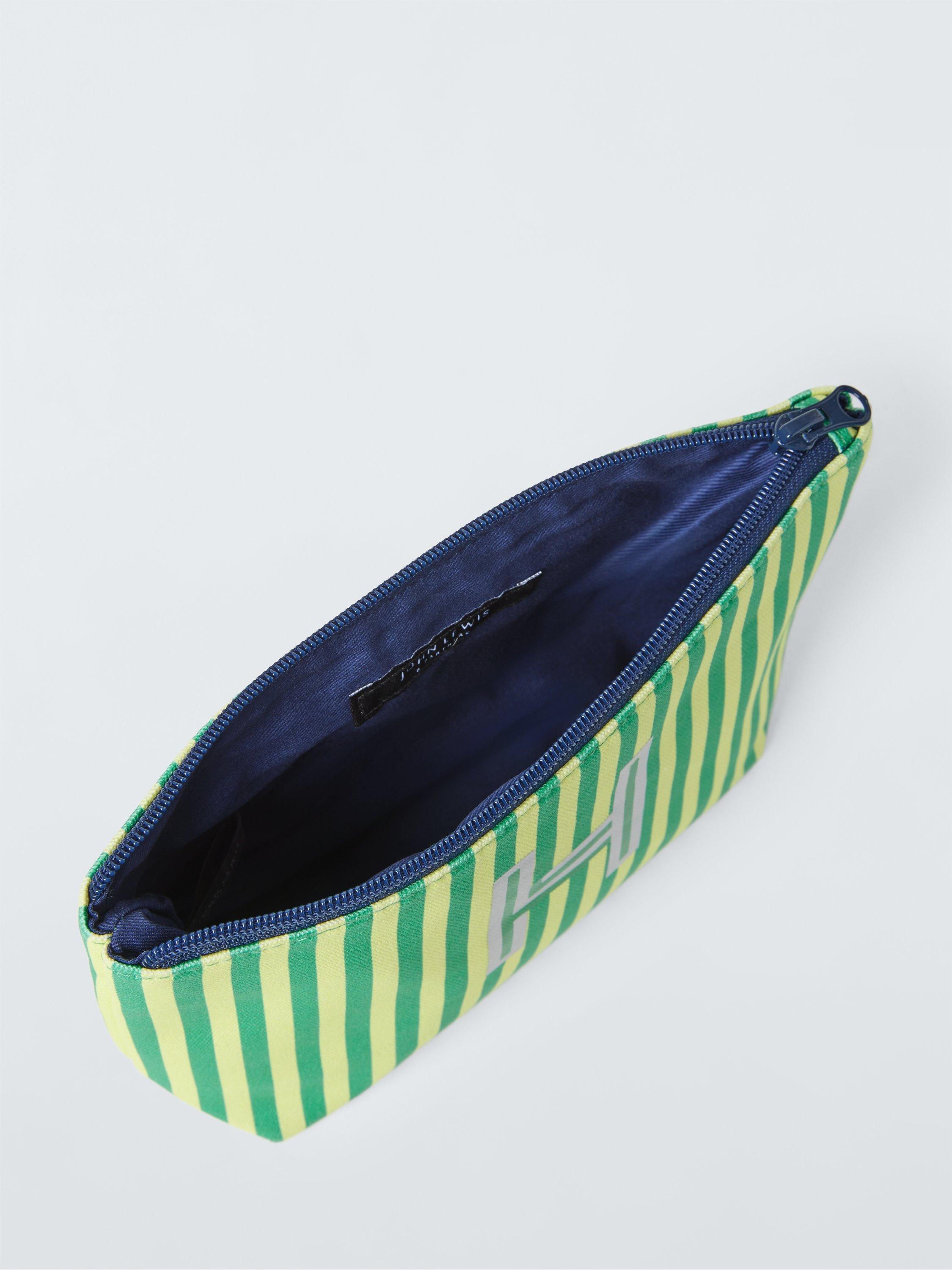 Product image 3 of 4, which shows John Lewis Stripe Alphabet Makeup Bag, H