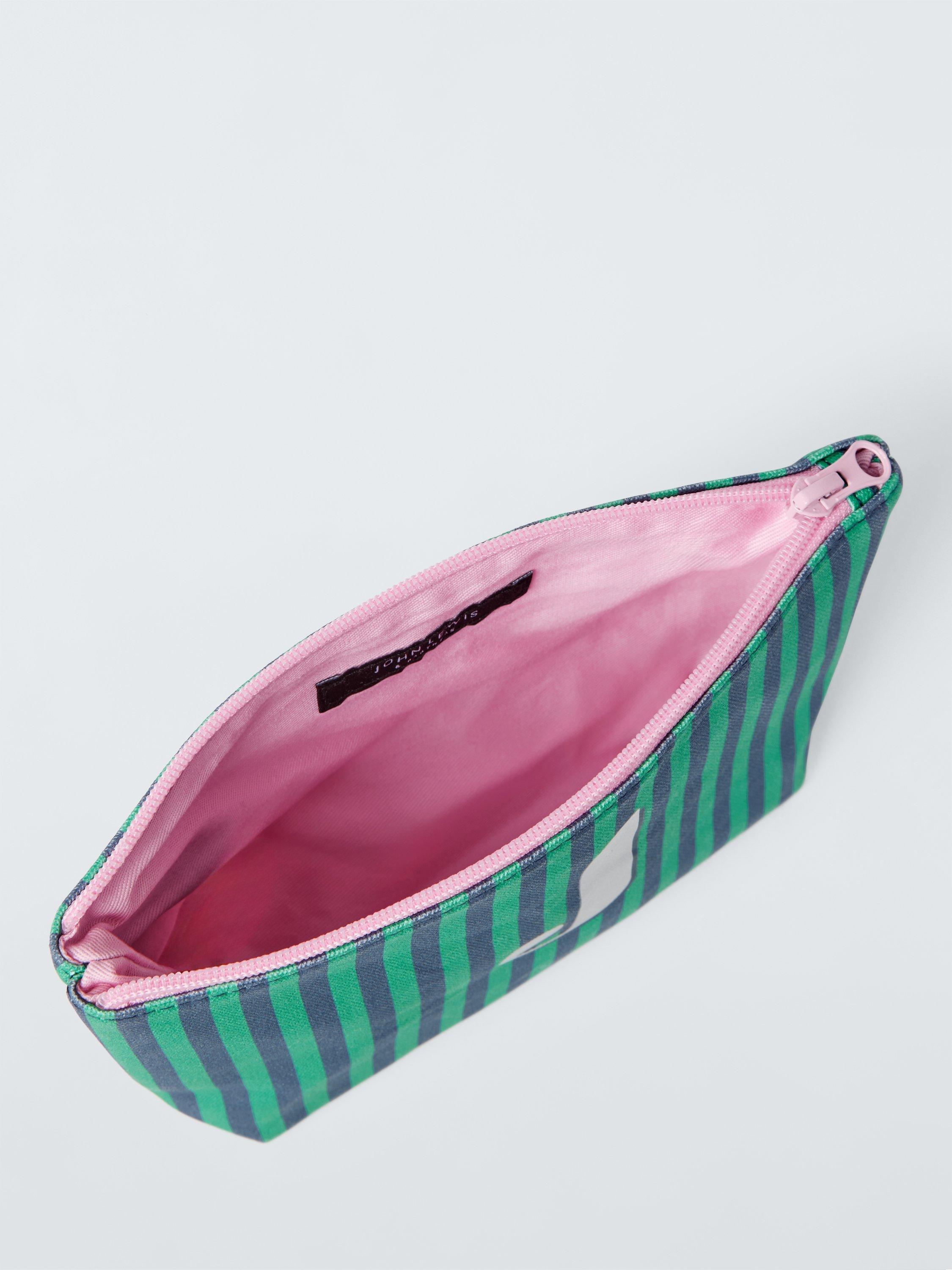 Product image 3 of 4, which shows John Lewis Stripe Alphabet Makeup Bag, J