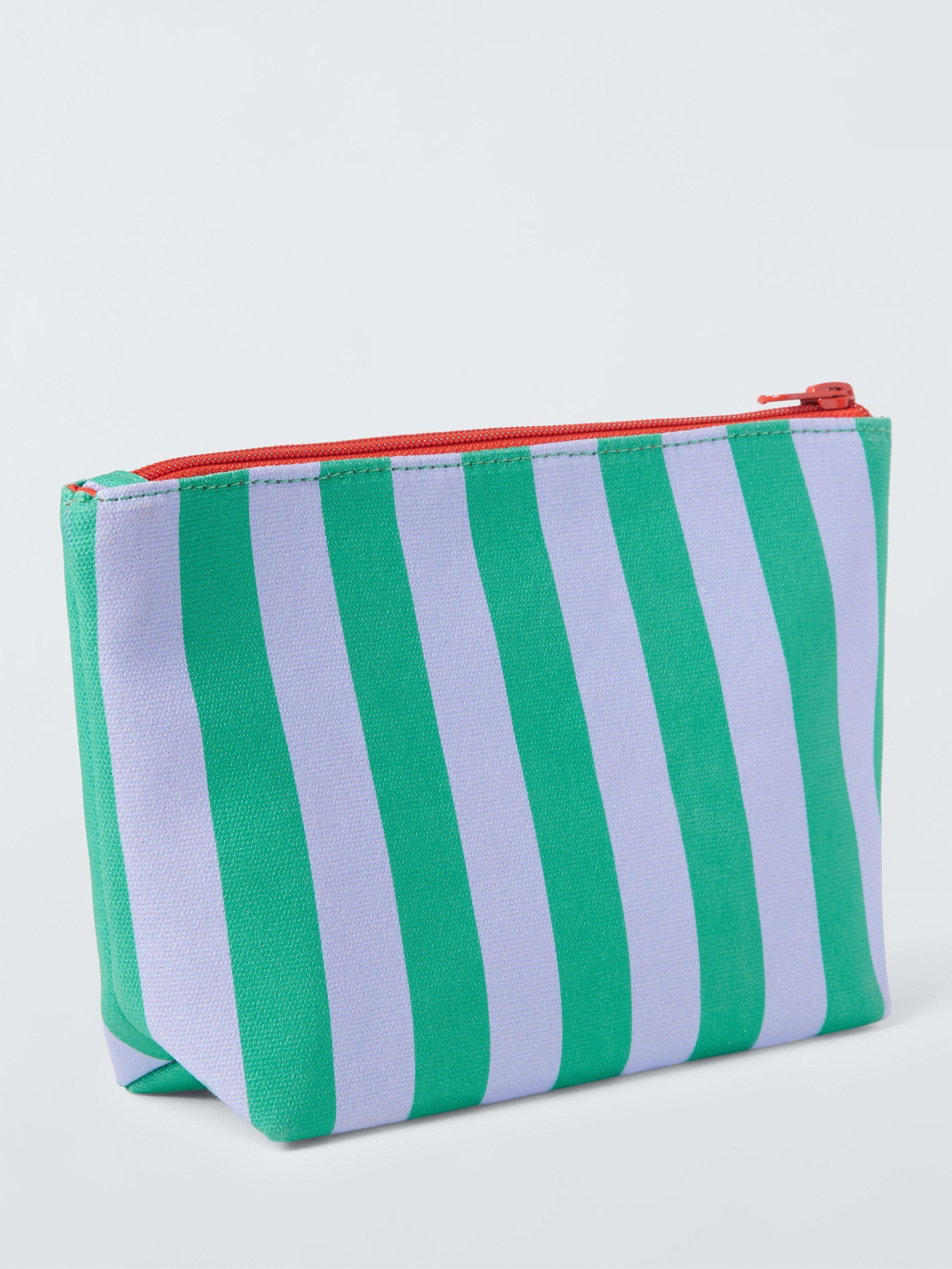 Product image 2 of 4, which shows John Lewis Stripe Alphabet Makeup Bag, K